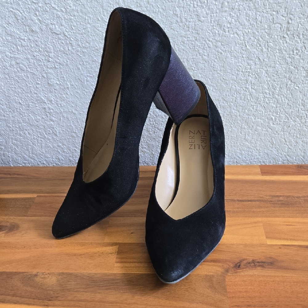 Naturalizer Black Suede Women's Heels